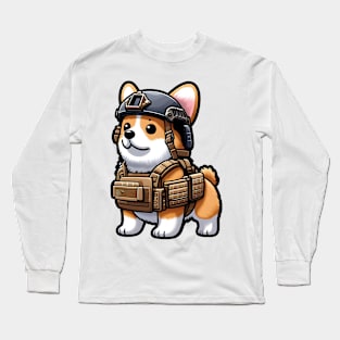 Tactical Corgi Long Sleeve T-Shirt